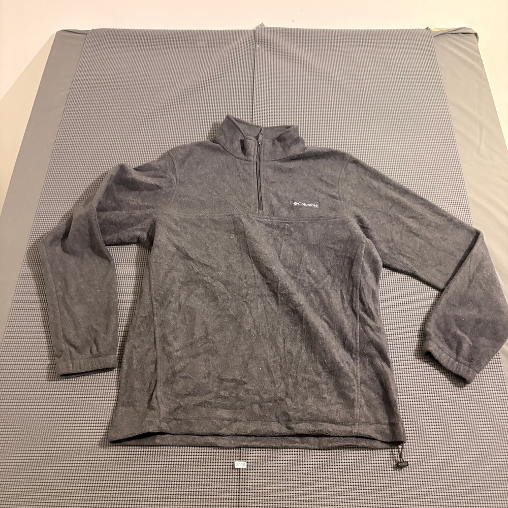 Columbia Mens Charcoal Gray Quarter Zip Fleece Pullover Size M